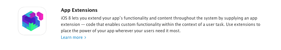 Nuevas APIs en iOS 8 App-Extensions-IOS8