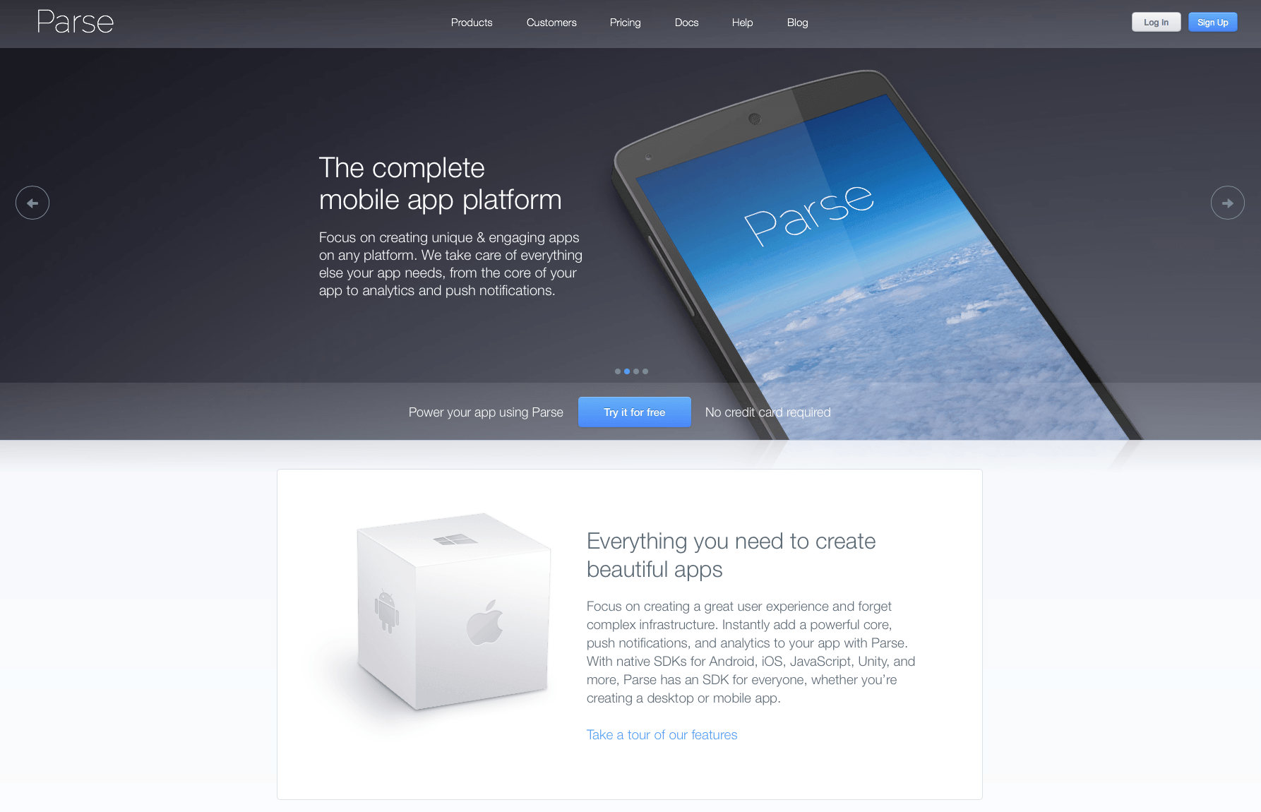Parse, el Back-end que hará tu vida más fácil Parse-Pantalla-inicio