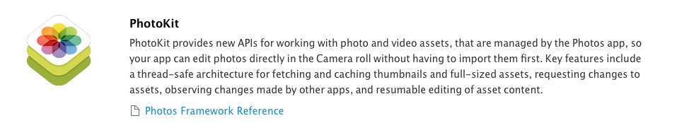 Nuevas APIs en iOS 8 PhotoKit-IOS8