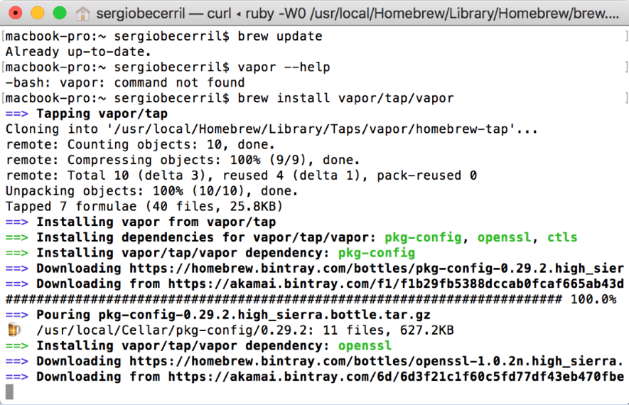 Vapor, el Framework para usar Swift desde el lado del servidor Vapor el Framework para usar Swift en un servidor