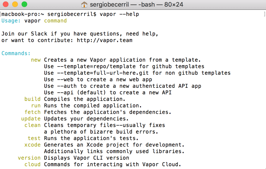 Vapor, el Framework para usar Swift desde el lado del servidor Vapor el Framework para usar Swift en un servidor2