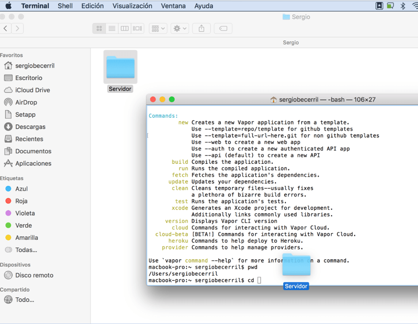 Vapor, el Framework para usar Swift desde el lado del servidor Vapor el Framework para usar Swift en un servidor4