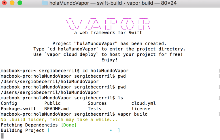 Vapor, el Framework para usar Swift desde el lado del servidor Vapor el Framework para usar Swift en un servidor7