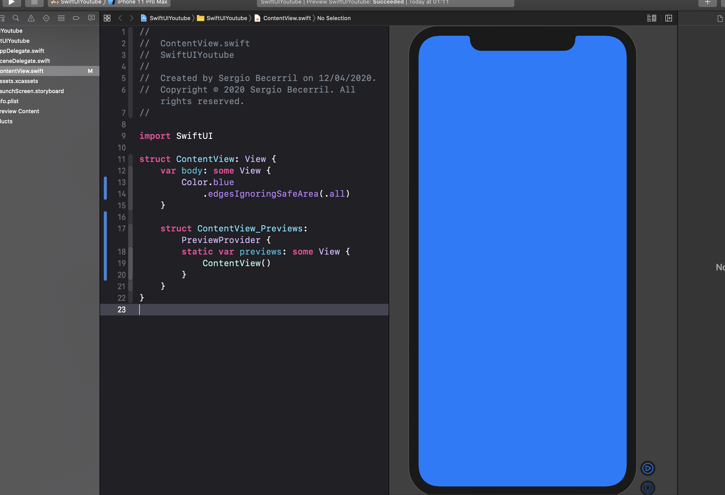 Cómo cambiar el color de fondo de una vista en SwiftUI Cómo cambiar el color de fondo de una vista en SwiftUI2