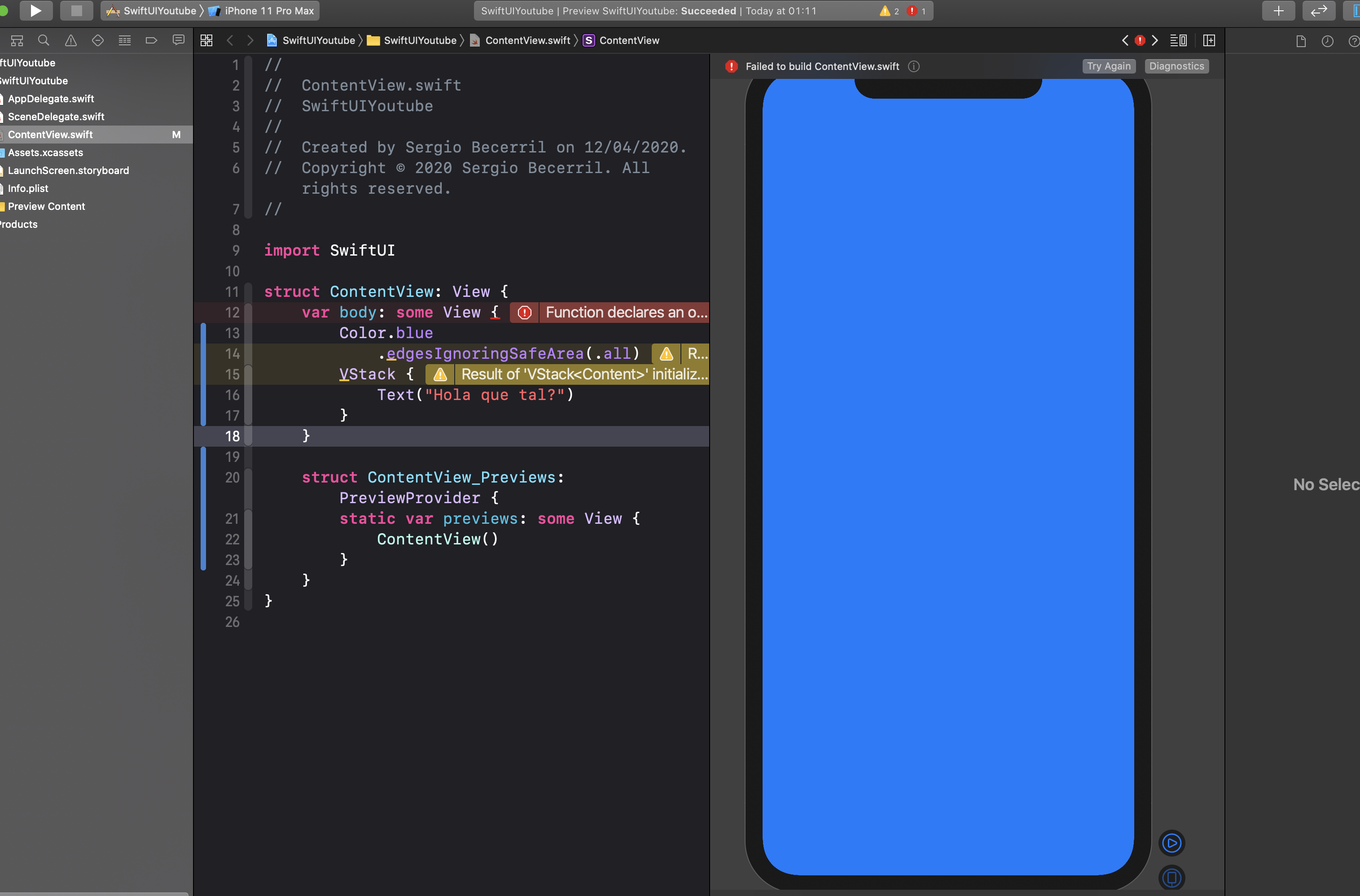 Cómo cambiar el color de fondo de una vista en SwiftUI Cómo cambiar el color de fondo de una vista en SwiftUI3